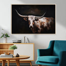 Texas Longhorn Wall Art Canvas Print | Western Ranch Decor |