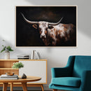 Texas Longhorn Wall Art Canvas Print | Western Ranch Decor |