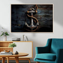 3 Panel Grunge Abstract Anchor Wall Art Canvas Print Set