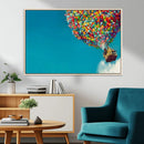 Carl Fredricksen, Up Movie Wall Art, Colorful Balloon House