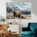 Bear and Baby Bear Wall Art Canvas Print