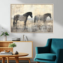 Vintage Horses Wall Art Canvas Print