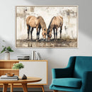 Vintage Horses Wall Art | Ready to Hang and Framed Triptych by MyGreatCanvas | Canvas Wall Art Prints | Photo Prints & Wall Decor