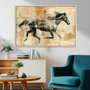 Chines Style Running Horse Western Wall Art | Farmhouse Wall