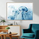 Blue Jellyfish Wall Art Canvas Print