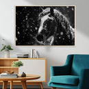 Winter Horse Wall Art | Black and White Horse Print | Ready by MyGreatCanvas | Canvas Wall Art Prints | Photo Prints & Wall Decor