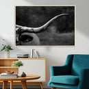 Cow Longhorn Wall Art | Black and White Print | Ready to by MyGreatCanvas | Canvas Wall Art Prints | Photo Prints & Wall Decor