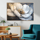 White Magnolia Flower Wall Art Canvas Print | Abstract