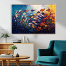 Vibrant Abstract Fish Swarm Art – Colorful Fish Inspired