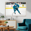 San Jose Sharks Ice Hockey Player Wall Art Canvas Print