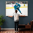 San Jose Sharks Ice Hockey Player Wall Art Canvas Print