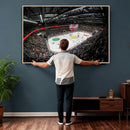 Vaudoise Lausanne Ice Hockey Arena Stadium Wall Art Canvas,