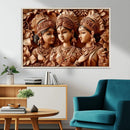 Indian Woman Statue Wall Art Canvas Print