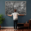 Majestic Angel Oak Tree Black and White Canvas Print – Multi by MyGreatCanvas | Canvas Wall Art Prints | Photo Prints & Wall Decor