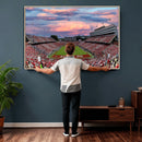 Carter-Finley Stadium Art Sunset Game Triple Canvas Wall Art