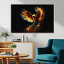 Fiery Phoenix Canvas Print | Ready to Hang Wall Art | Bold