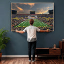 University of Michigan Wolverines Print Canvas, Football