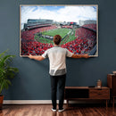 Cincinnati Bearcats Football Team Print - Nippert Stadium Wall Art Canvas Print