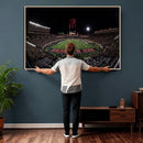Framed Texas Tech Red Raiders Stadium Canvas, Texas Tech Red