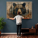 Abstract 399 Bear Wall Art | Rustic Cabin Wall Decor with