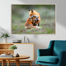 Heartwarming Fox and Baby Cub Wall Art | Ready to Hang