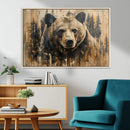 Majestic Grizzly 399 Bear Wall Art | 3-Panel Rustic Canvas by MyGreatCanvas | Canvas Wall Art Prints | Photo Prints & Wall Decor