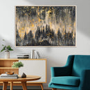 Golden Forest Abstract Wall Art | Dark Forest with Gold