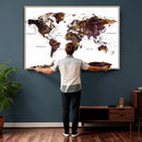World Map Canvas Print – Detailed Map of the World Wall Art