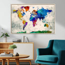 World Map Canvas Print – Framed Travel Map Wall Art for by MyGreatCanvas | Canvas Wall Art Prints | Photo Prints & Wall Decor