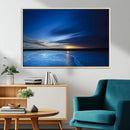 Blue Sunset Ocean Canvas Wall Art Print – Serene Coastal by MyGreatCanvas | Canvas Wall Art Prints | Photo Prints & Wall Decor