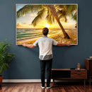 Beach Sunset Canvas Wall Art Print - Tropical Beach Canvas by MyGreatCanvas | Canvas Wall Art Prints | Photo Prints & Wall Decor