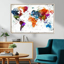 World Map Canvas Print – Framed Travel Map Wall Art for by MyGreatCanvas | Canvas Wall Art Prints | Photo Prints & Wall Decor