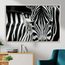 Zebra Wall Art – Zebra Close Up Wall Art – Framed Black by MyGreatCanvas | Canvas Wall Art Prints | Photo Prints & Wall Decor