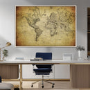 Push Pin World Map Canvas Print – Travel Tracker Wall Art