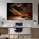 Whiskey and Cigar Wall Art Canvas Print by MyGreatCanvas | Canvas Wall Art Prints | Photo Prints & Wall Decor