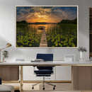 Lake and Flower Wall Art Canvas Print