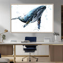 Watercolor Whale Wall Art Canvas Print by MyGreatCanvas | Canvas Wall Art Prints | Photo Prints & Wall Decor