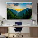 Green Forest Wall Art Canvas Print