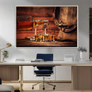 Whiskey and Cigar Canvas Wall Art | 3 Panel Bar Room Decor by MyGreatCanvas | Canvas Wall Art Prints | Photo Prints & Wall Decor