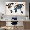 World Map Canvas Print – Framed Travel Map Wall Art for by MyGreatCanvas | Canvas Wall Art Prints | Photo Prints & Wall Decor