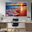 Colorful Coastal Sunset on the Beach Canvas Print, Ocean