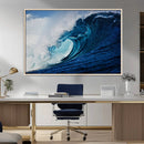 Ocean Wave at Sunset Canvas Art, Large Wall Print of Vibrant