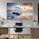 Serene Weather On The Beach Wall Art Canvas Print