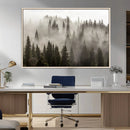Foggy Mountain Wall Art | 3-Panel Foggy Forest and Mountain