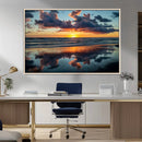 Beach Sunset Print - Stunning Ocean Canvas Artwork with