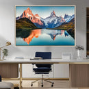 Landscape Mountain and Lake View Wall Art Canvas Print