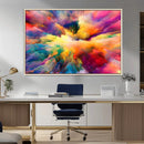 Blazing Vibrant Colors Cloud Wall Art Canvas Print