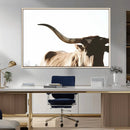 Texas Longhorn Wall Art Canvas Print | 3-Panel Large