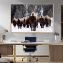 Bison Wall Art Canvas Print- Bison Herd Canvas Wall Art –