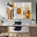 Modern Boho Sun and Leaf Abstract Art – 3-Panel Giclée by MyGreatCanvas | Canvas Wall Art Prints | Photo Prints & Wall Decor